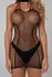 Besired Dania Black Sheer Mesh Dress with Halter Neckline