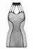 Besired Dania Black Sheer Mesh Dress with Halter Neckline