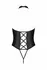 Passion Nancy Bodysuit Black Wetlook with Strap Design, One Size