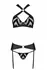 Passion Hima Intimate Lingerie Set Black - Bra, Thong & Suspender Belt