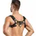 Bruno podesivi harness od veštačke kože crni 24 do 32 cm