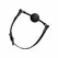 EasyToys Prozračni silikonski kuglica gag Crni - Podesivi udobni kroj 4.1cm