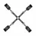 Ouch! Adjustable Faux Leather Hogtie Restraint Set, Black, Universal Size