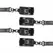Ouch! Adjustable Faux Leather Hogtie Restraint Set, Black, Universal Size