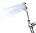 CleanStream Deluxe set za intimnu higijenu sa 5 režima rada, crevo dužine 144 cm, srebrni