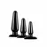 Blush Novelties Anal Adventures Basic Plug Kit set od 3 analna čepa crni, različite veličine