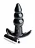 Bubbly Vibrating Plug Black - Multi-Speed, Waterproof, Ribbed Design
