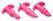 XR Brands Thrill Trio set od 3 vibrirajuća analna čepa roze vodootporni
