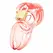 CB-3000 Red 37 mm Male Chastity System, Medical Polycarbonate, Adjustable