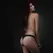 Underneath Jade Open Design Sheer Thong with Decorative Pearl Chain