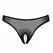Underneath Jade Open Design Sheer Thong with Decorative Pearl Chain