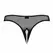 Underneath Jade Open Design Sheer Thong with Decorative Pearl Chain