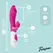 Teazers Pink silikonski rabbit vibrator sa dvostrukom stimulacijom, 10 modova vibracije, vodootporan