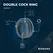 Boners Double Design silikonski prsten podesivi crni 2-u-1 sistem