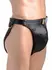 Master Series kožni jockstrap sa šiljcima i podesivim kaiševima, crna boja