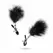 EasyToys Adjustable Nipple Clamps with Soft Feathers - Silver/Black