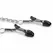 EasyToys podesive metalne stege za bradavice sa lancem, srebrna boja