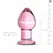 Glas Pink Medium analni stakleni čep - glatki borosilikat, 4,3 cm