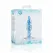 EasyToys Glass Intimate Plug Br. 23 Transparentan sa plavom spiralom, Srednji