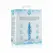 EasyToys Glass Intimate Plug Br. 23 Transparentan sa plavom spiralom, Srednji