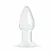 Glas Medium Crystal Clear Glass Intimate Plug - 3,9 cm, glatka površina