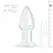 Glas Medium Crystal Clear Glass Intimate Plug - 3,9 cm, glatka površina