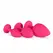 EasyToys Silicone Jewel Plug Set Pink – 3 veličine, dekorativna baza
