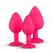 EasyToys Silicone Jewel Plug Set Pink – 3 veličine, dekorativna baza