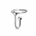 Sinner Gear Steel Glans Ring with Precision Plug, Silver, One Size