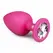 EasyToys Silikonski Intimni Čep Veliki Roze sa Dekorativnim Dragim Kamenom