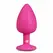 EasyToys Silikonski Intimni Čep Veliki Roze sa Dekorativnim Dragim Kamenom