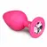 EasyToys Diamond Plug Medium Pink - Silikonski intimni dodatak sa bazom od dragog kamena