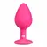 EasyToys Diamond Plug Medium Pink - Silikonski intimni dodatak sa bazom od dragog kamena
