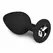 EasyToys Diamond Plug Medium Black - Silikonski intimni dodatak sa kristalnom bazom