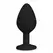 EasyToys Diamond Plug Medium Black - Silikonski intimni dodatak sa kristalnom bazom