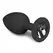 EasyToys Diamond Silicone Plug Small Black - Elegantan dodatak sa bazom od dragulja