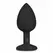 EasyToys Diamond Silicone Plug Small Black - Elegantan dodatak sa bazom od dragulja