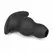 Ouch! Silicone Hollow Plug Medium - Mekan fleksibilan dizajn, crna