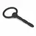 Sinner Gear Ribbed Hollow Silicone Intimate Channel Plug with Ring, Black