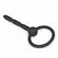 Sinner Gear Ribbed Hollow Silicone Intimate Channel Plug with Ring, Black