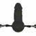 EasyToys silikonski sistem kuglični gag podesiv 60 cm crni 9,5 cm umetljivo