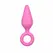 EasyToys Pink Silicone Intimate Plug with Pull Ring - Medium Size