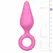 EasyToys Pink Silicone Intimate Plug with Pull Ring - Medium Size