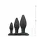 EasyToys Silikonski Set za Analni Trening Čepova Crni - 3 Veličine, Fleksibilan Dizajn