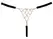 Cottelli LINGERIE crne podesive tange sa svetlucavim cirkonima S L