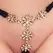 Cottelli LINGERIE String Flowers S-L podesive crne tange sa cirkonima