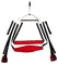 Bad Kitty Sex Swing Deluxe podesiva seks ljuljaška crno crvena do 180kg