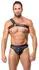 ZADO muški kožni harness S-L podesivi crni detalj za grudi