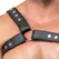 ZADO muški kožni harness S-L podesivi crni detalj za grudi