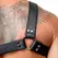 ZADO muški kožni harness XL-2XL podesivi crni kaiš od goveđe kože